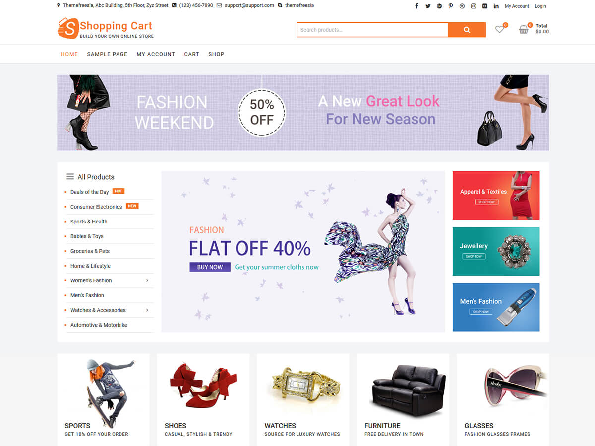 ShoppingCart WooCommerce Theme Free